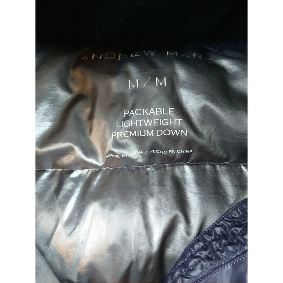 Andrew Marc Premium Down Puffer Jacket Womens Medium Lightweight Packable Purple - Picture 5 of 10